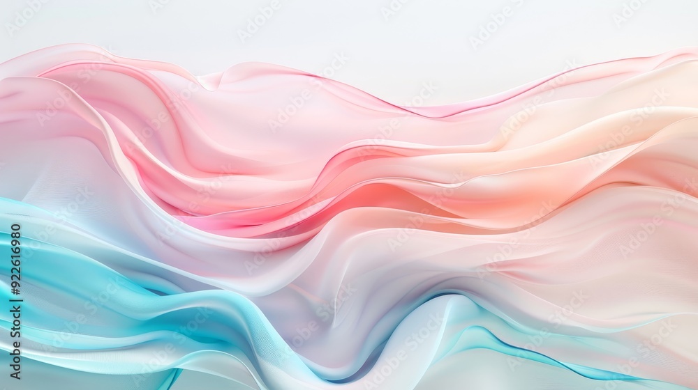 A pink, blue, and white wave A pink, blue, and white wave