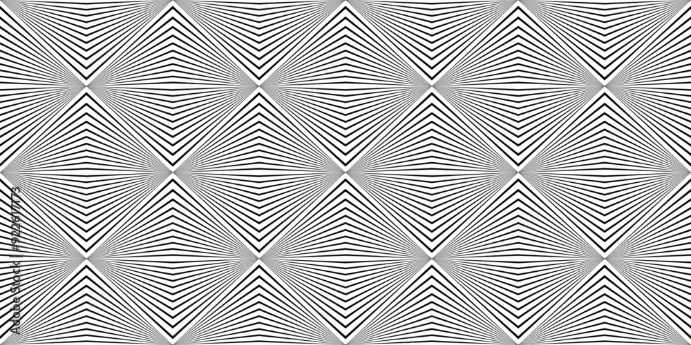 Geometric seamless rayon pattern. Vector illustration. Geometric seamless rayon pattern. Vector illustration.