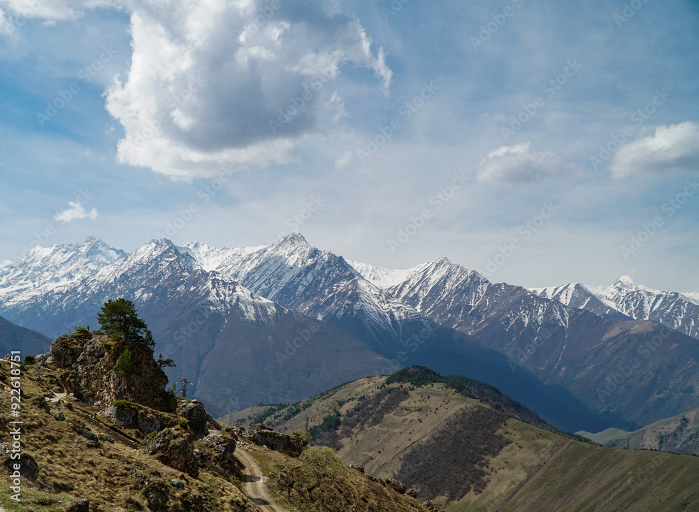 landscape in the Caucasus Mountains landscape in the Caucasus Mountains