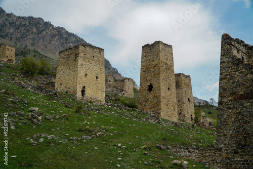 ruins of fortresses in the mountains