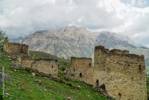 ruins of fortresses in the mountains photo