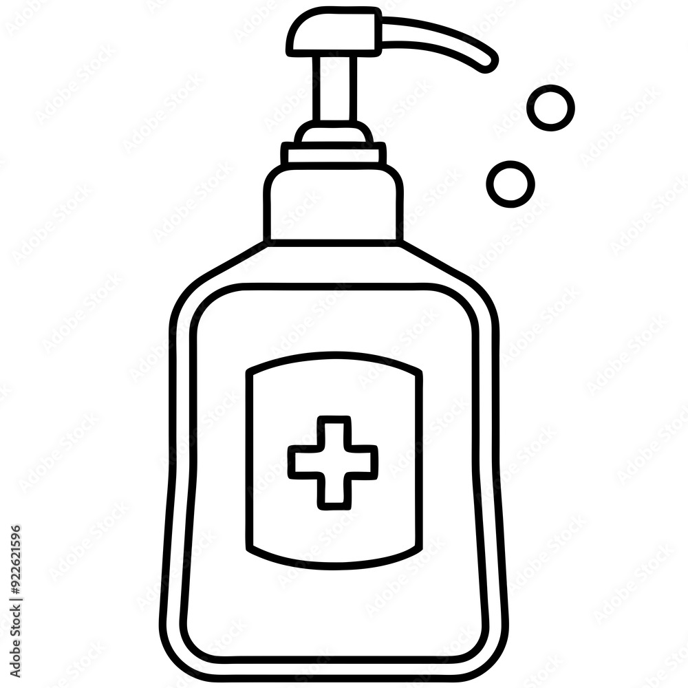 Fototapeta premium A simple Hand sanitizer bottle art vector illustration