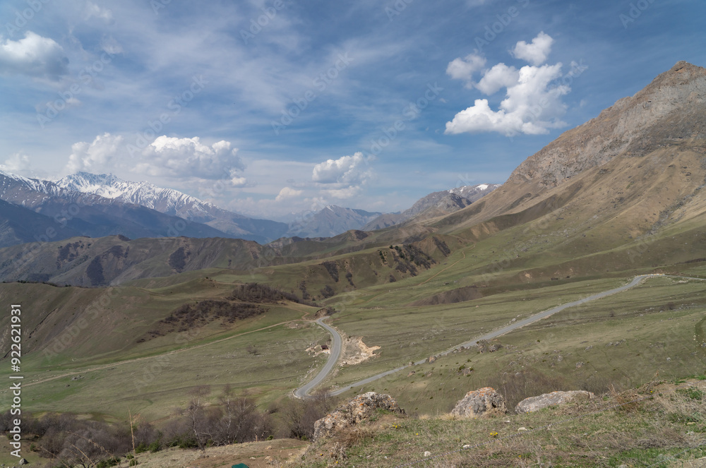 Naklejka premium landscape in the Caucasus Mountains