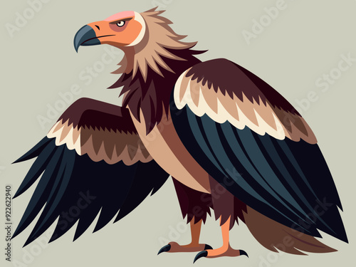 Condor des Andes charognard vautour sauvage nature animal grande espèce d’oiseau avec envergure
