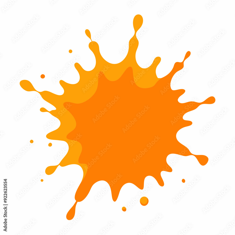 Orange splash effect art vector illustration Orange splash effect art vector illustration