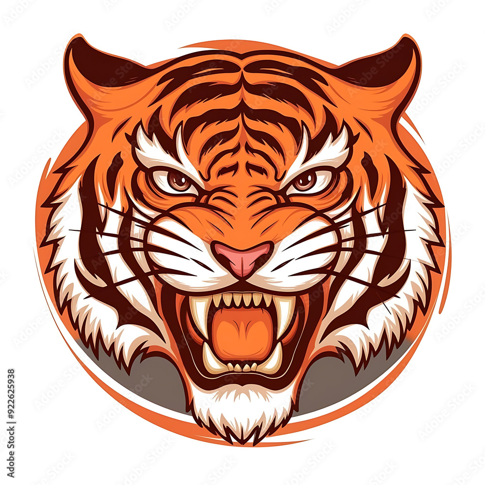 Tiger angry vector face Tiger angry vector face