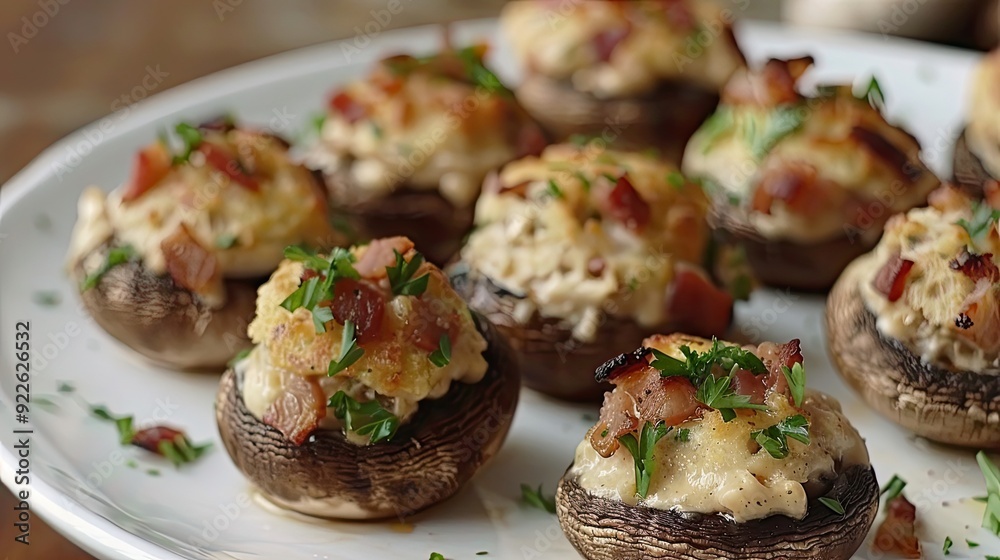 Stuffed mushrooms with bacon and cream cheese Stuffed mushrooms with bacon and cream cheese