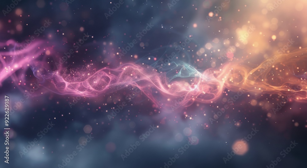 Colorful Cosmic Nebula With Stars in a Vast Universe Colorful Cosmic Nebula With Stars in a Vast Universe