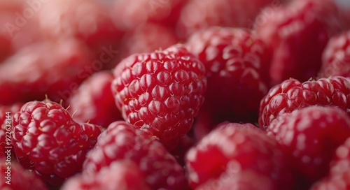 Fresh Raspberries in White Bowls on a Wooden Table