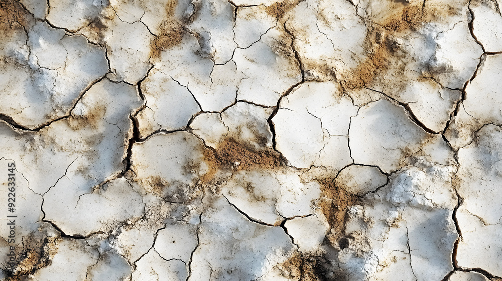 Dry cracked soil background with salt lake pattern Global warming effect on weathered ground Abstract backdrop with text space Vertical wallpaper image