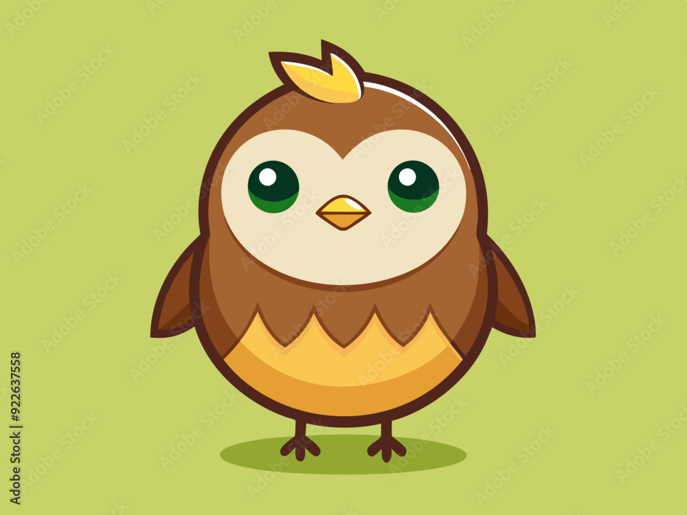 Petite icône mignonne d’oiseau de mésange chestnut-soutenue d’isolement.
