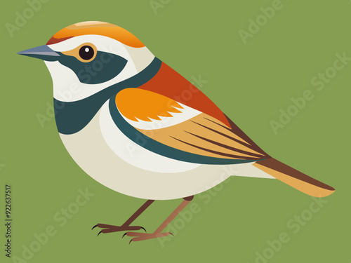 Petite icône mignonne d’oiseau de mésange chestnut-soutenue d’isolement.
