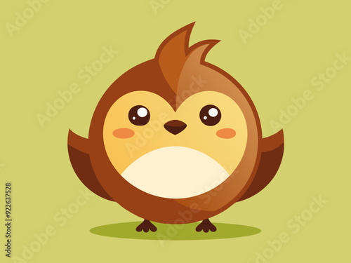 Petite icône mignonne d’oiseau de mésange chestnut-soutenue d’isolement.
