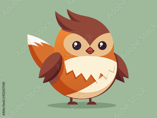 Petite icône mignonne d’oiseau de mésange chestnut-soutenue d’isolement.
