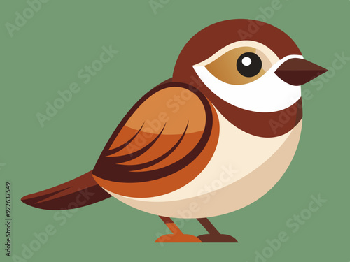 Petite icône mignonne d’oiseau de mésange chestnut-soutenue d’isolement.
