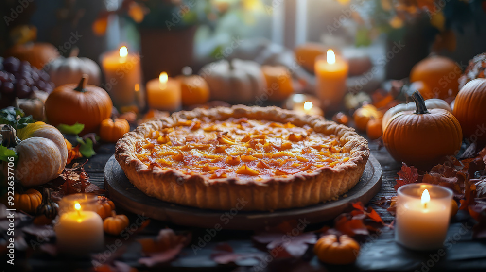 Apple pie surrounded by pumpkins and candles, creates a warm and festive autumn atmosphere, perfect for Thanksgiving or a cozy fall evening
apple pie; pumpkins; candles; autumn; fall; festive; cozy; Apple pie surrounded by pumpkins and candles, creates a warm and festive autumn atmosphere, perfect for Thanksgiving or a cozy fall evening
apple pie; pumpkins; candles; autumn; fall; festive; cozy;