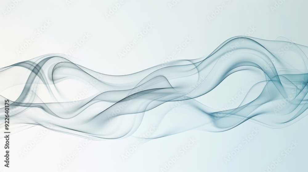 A blue and white wave with a white background