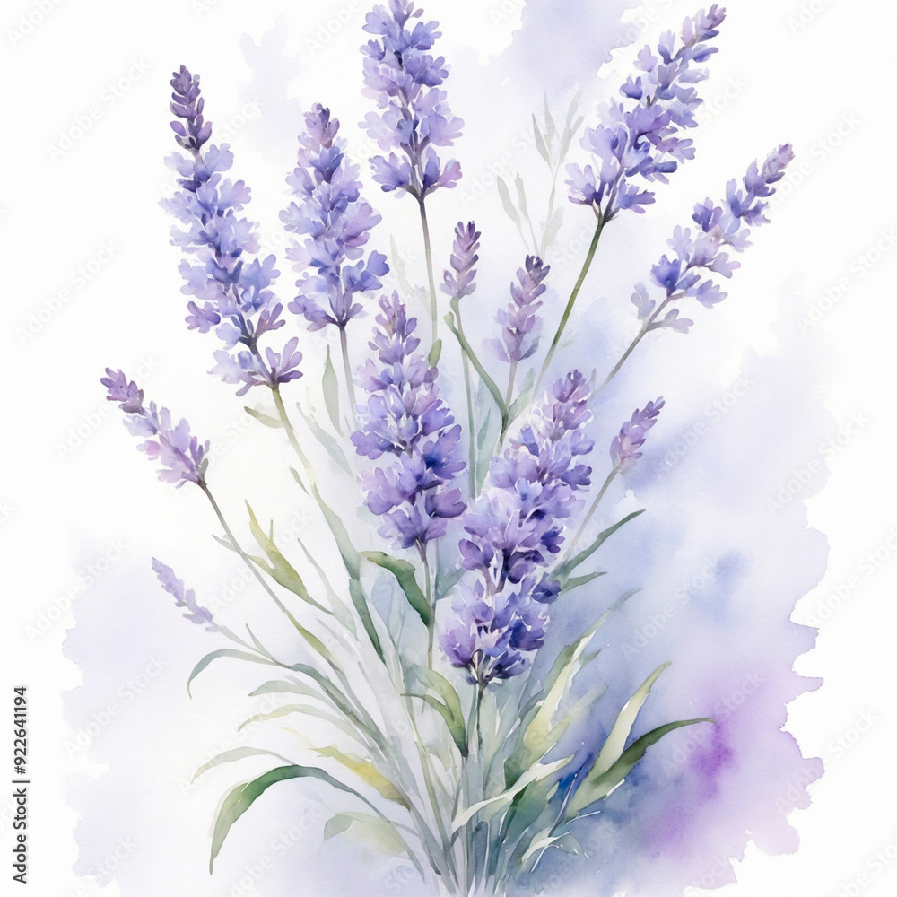 Obraz premium lavender flowers isolated on white background