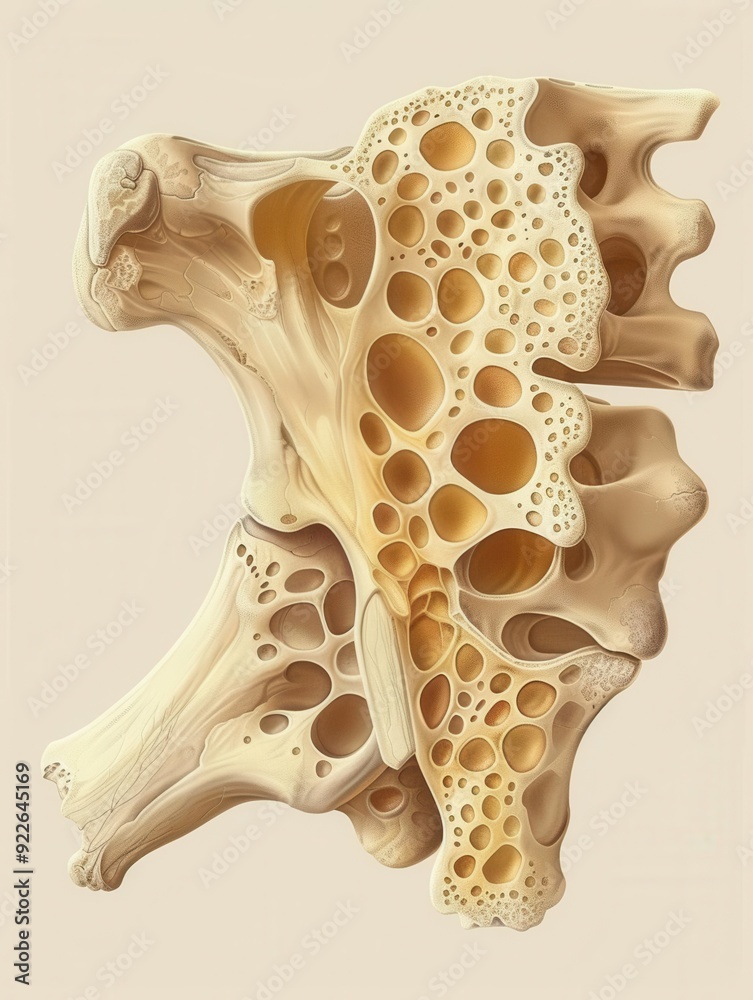 Naklejka premium Illustration of bones internal structure