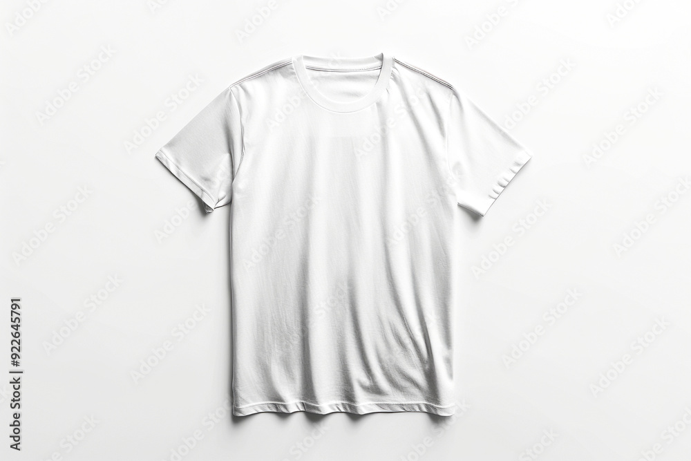 Front and Back View of Blank white T-Shirt Mockup on White Background Front and Back View of Blank white T-Shirt Mockup on White Background