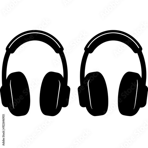 4 Headphones art vector