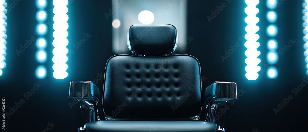 Fototapeta premium Barber Chair in Modern Hair Salon