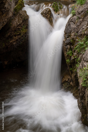 waterfall in the mountains