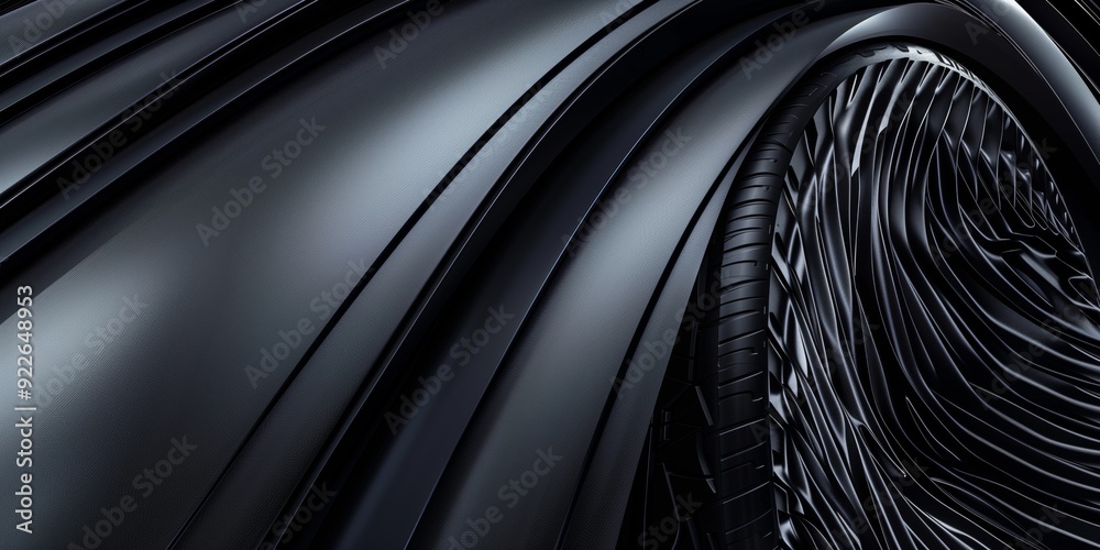 Fototapeta premium Abstract background with car tire protector and modern and elegant, clean lines and minimalist design.