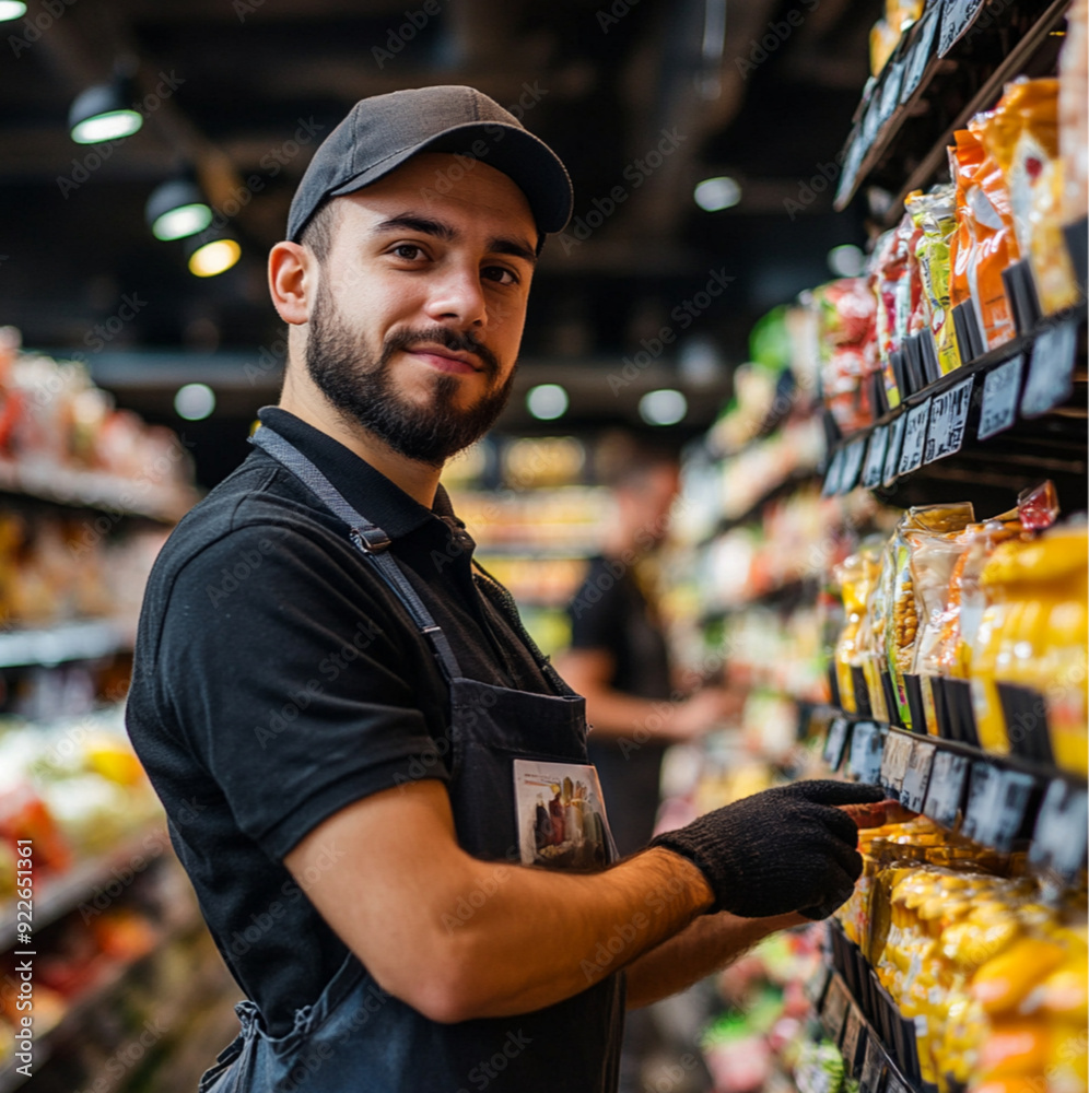 Fototapeta premium supermarket worker at the grocery store