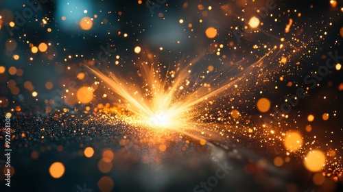 Sparkling Explosion on Dark Background