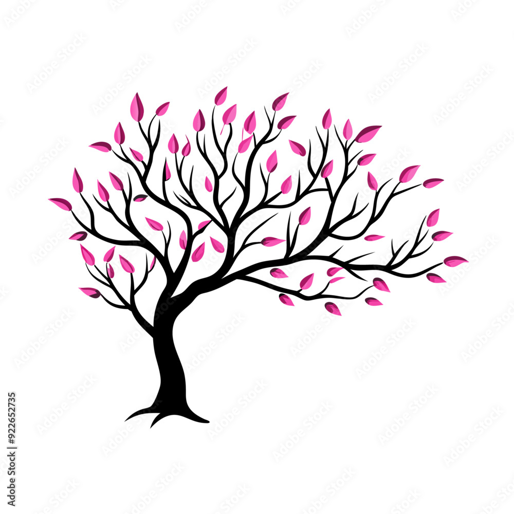 Obraz premium Vector branch Hand drawn illustration of tree branch design template (12)