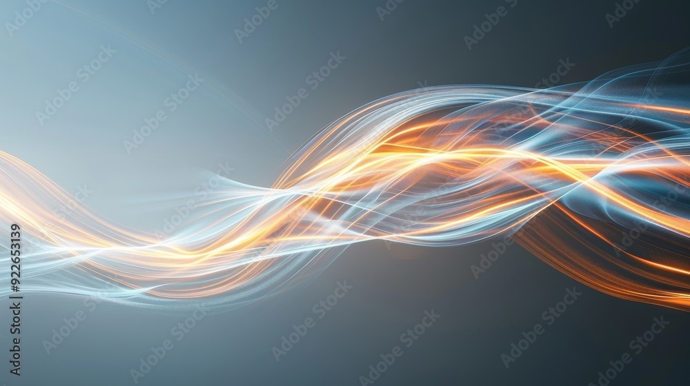 A swirl of blue and orange lights with a dark background A swirl of blue and orange lights with a dark background