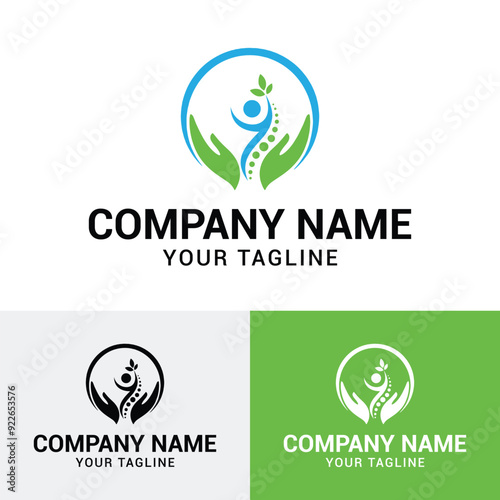 Physiotherapy Treatment Care Logo Design Template. Medical, Clinic, Hospital Health Care, Treatment Logo Design.