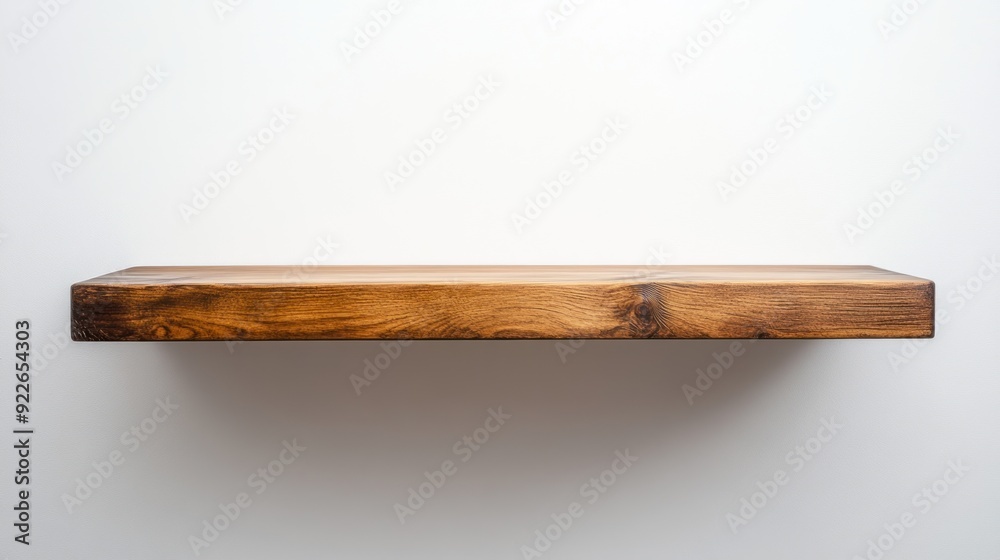 Wooden Shelf on White Wall Wooden Shelf on White Wall