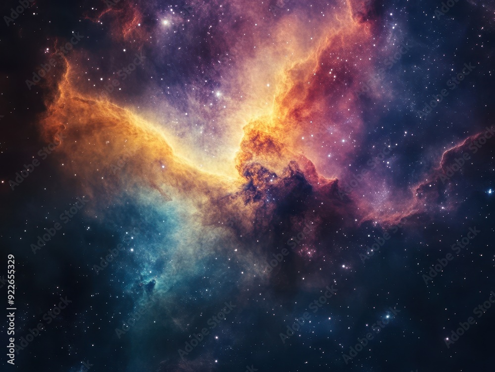 Cosmic Nebula with Stars and Galaxies - Deep Space Background Image Cosmic Nebula with Stars and Galaxies - Deep Space Background Image