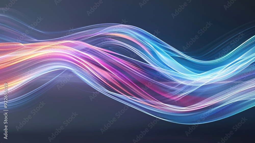 Naklejka premium A blue and orange wave with a green background