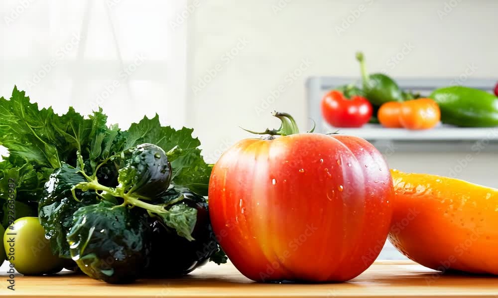 Fresh Assortment of Fruits and Vegetables in Health Food Store Fresh Assortment of Fruits and Vegetables in Health Food Store