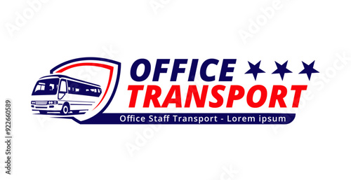 Office staff transport service logo design template