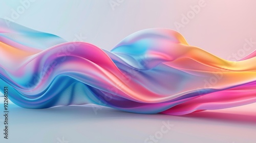 Wallpaper Mural A colorful wave of water with a rainbow of colors Torontodigital.ca