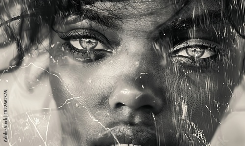 Portrait with solarization effect