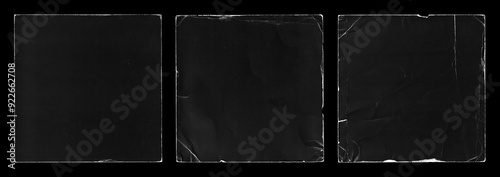 Foto Set of Old Vinyl CD Record Cover Package Envelope Template Mock Up