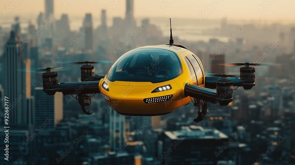 Future of urban air mobility, city air taxi, UAM urban air mobility ...