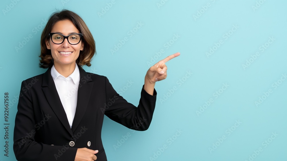 women pointing at copy space for advertising women pointing at copy space for advertising