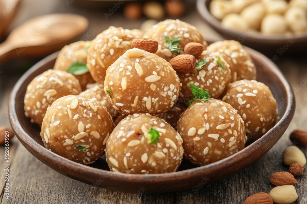 Laddu and pedha sweets on Indian holidays Diwali, Gudi padwa, Indian new year, Navaratry Laddu and pedha sweets on Indian holidays Diwali, Gudi padwa, Indian new year, Navaratry