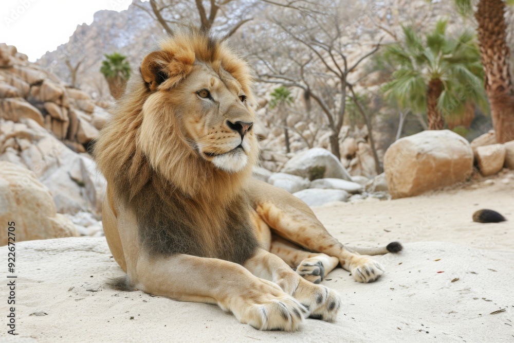 An image of a lion pride resting in the savannah, their regal presence and familial bonds embodying the essence of the African wildernes An image of a lion pride resting in the savannah, their regal presence and familial bonds embodying the essence of the African wildernes