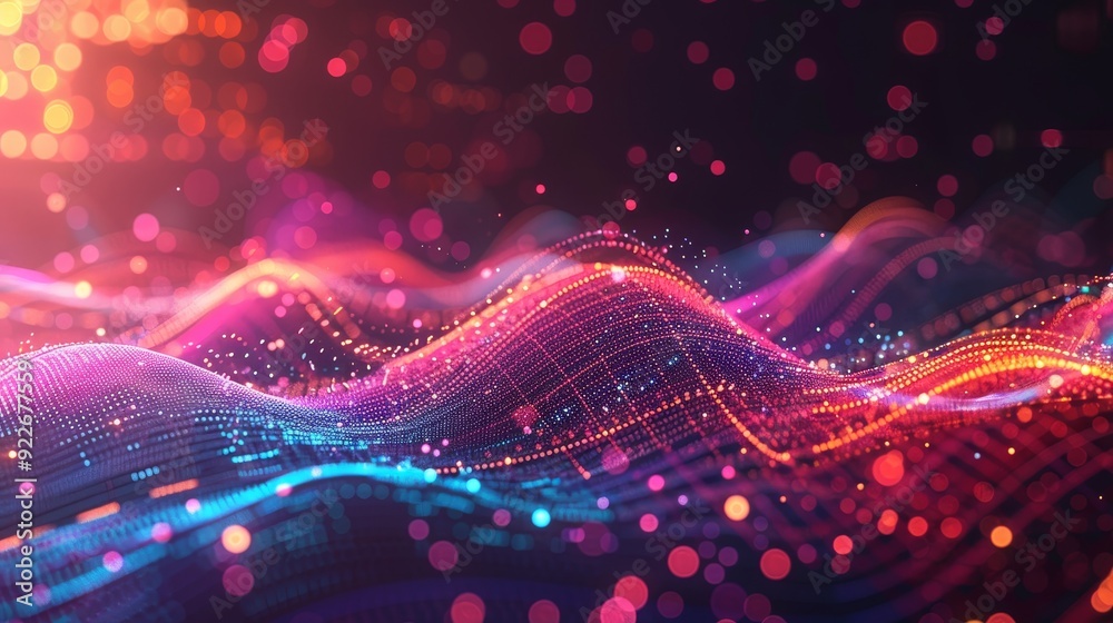 Futuristic Data Visualization Abstract Background with Graph Elements Futuristic Data Visualization Abstract Background with Graph Elements