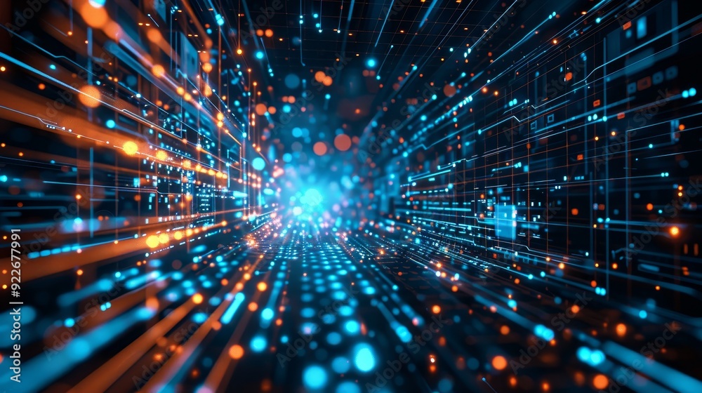 Futuristic Technology Interface with Dynamic Graphs in Abstract Digital Space Futuristic Technology Interface with Dynamic Graphs in Abstract Digital Space