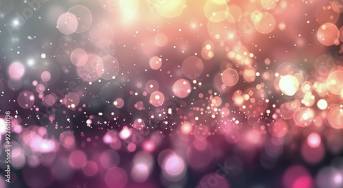 Colorful Bokeh Effect With Floating Orbs in Soft Pastel Tones