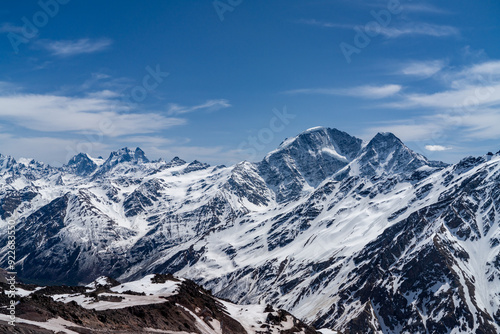 snow covered mountains