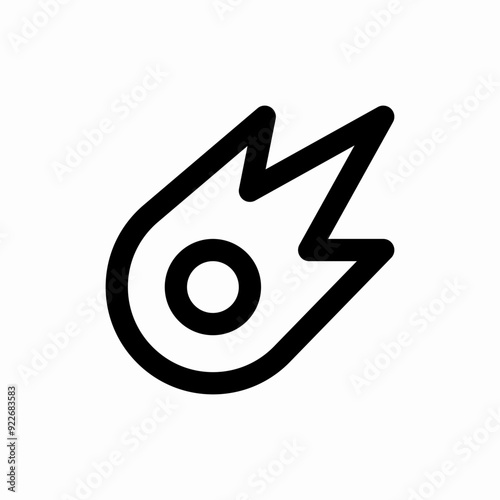 astronomy meteorite asteroid icon sign